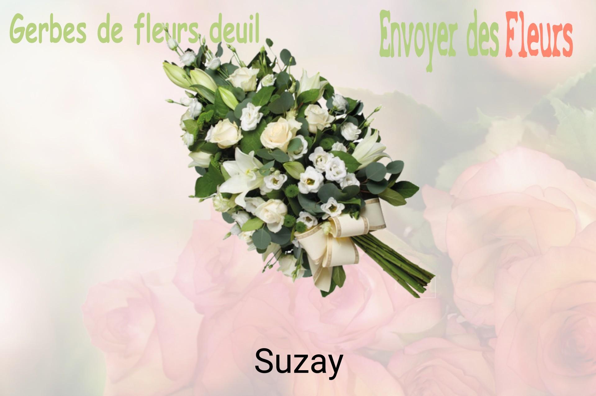 Gerbe de fleurs de deuil livrée à Suzay